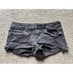 American Eagle Outfitters Super Low Shortie Women’s Black Shorts Size 4